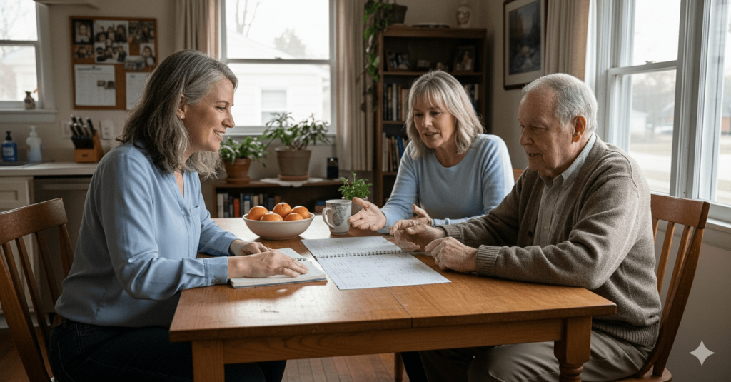 Discussing Home Care with senior